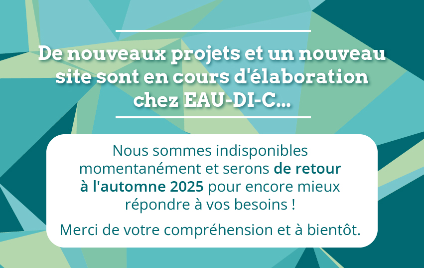 Logo Eau Di C, l'expertise Pharma au service de l'eau Eau Di C, l'expertise Pharma au service de l'eau